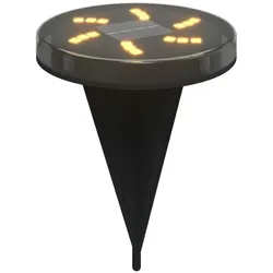 vidaXL Solar-Bodenleuchten mit Erdspieß 12 Stk. Warmweiß