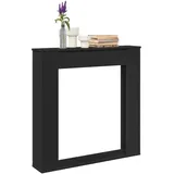 vidaXL Kaminumrandung Schwarz 100x20x100 cm Holzwerkstoff