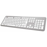 Hama KW-700 kabellos Funk Tastatur silber/weiß, USB, DE (182610)