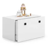 KOBI Kommode INGA Spielzeugkiste mit Schublade | Groß 71 x 41 x 41 CM | Truhe Weiß Kinderzimmer Möbel | Truhenbank mit Stauraum für Kinder | Boxen Aufbewahrung | Aufbewahrungsbox