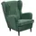 Möbel Boss Ohrensessel OSKAR Cord 78 x 102 x 98 cm Dunkelgrün