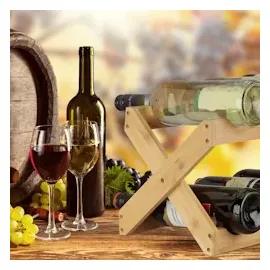 Relaxdays Weinregal 22 x 36 x 20 cm Natur