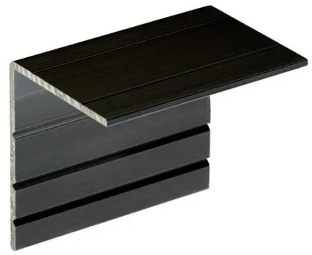 Profilabschlusswinkel Alu anthrazit 70 mm RAL 7016 für Wetterschenkel Klemmdeckel