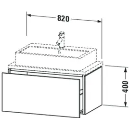 Duravit L-Cube Waschtischunterschrank LC580204040,