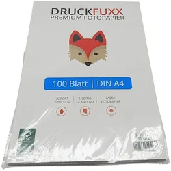 DRUCKFUXX Premium Laser Fotopapier 2 Seitig glänzend 130 G/m2