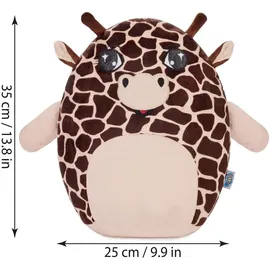 squishbrubies Gigi die Giraffe - 35 cm Kuscheltier - Superweiches Stofftier - Plüschtier zum Kuscheln, Verschenken und Sammeln - Braun und Beige - Braun/Beige