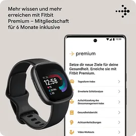 Fitbit Versa 4 aluminium graphit schwarz/schwarz