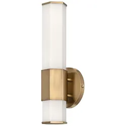 Wandleuchte Wandlampe Badezimmer Feuchtraumlampe Alu 1 flammig Glas messing LED