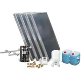 Solar-Paket Brauchwasser 4x AMP 2.0 Flachkollektor 8,04 qm Schrägdachmontage