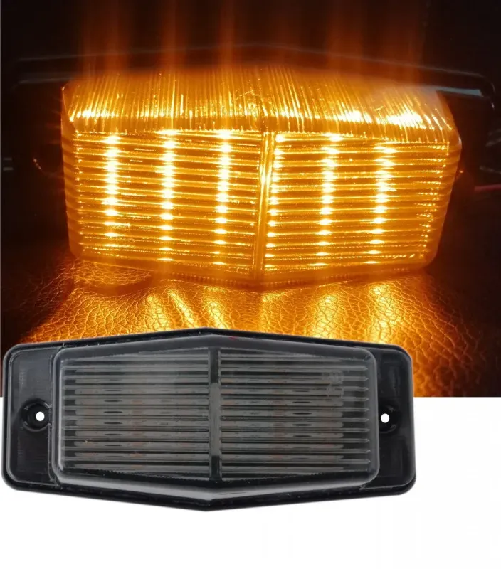 2er-Set LED-Positions- und Blinkleuchten, doppelt getönte Rauchglas-Linse, 12 LEDs, 12V–24V – für LKW, Traktor, Bagger und landw