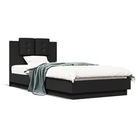 vidaXL Bettgestell 100 x 200 cm Schwarz
