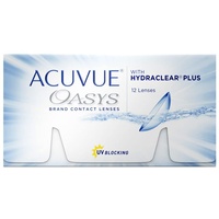 ACUVUE OASYS 2-Wochen-Kontaktlinsen für Tag und Nacht mit -1 dpt und BC 8.4 – UV Schutz, Austrocknungsschutz und extrem Komfortables Tragegefühl – 12 Linsen