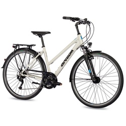 Airtracks Trekkingrad Damen Trekking Fahrrad 28 Zoll Trekkingrad TR.2825L, 24 Gang SHIMANO ALIVIO RD-M3100 SGS Alivio Schaltwerk, Kettenschaltung, Weiß Matt – Rahmenhöhen 48 cm & 52 cm » Modeljahr 2023 « weiß 48 cm