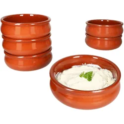 6x BERLIN Cazuela Schale bauchig Ø18,5cm Tonware Gr.L mediterran Tapas Antipasti