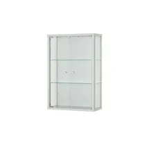 fif Möbel Hängevitrine ¦ silber ¦ Maße (cm): B: 56 H: 82 T: 25.2