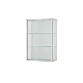 fif Möbel Hängevitrine ¦ silber ¦ Maße (cm): B: 56 H: 82 T: 25.2