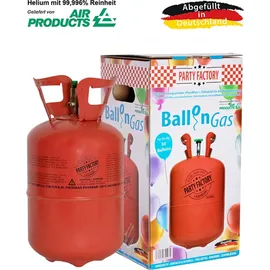 preisknacker Party Factory Ballongas Helium für ca. 30 Luftballons