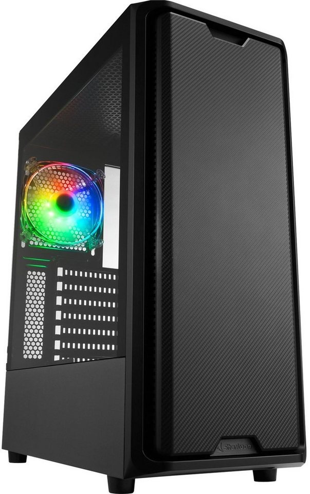 Sharkoon PC-Gehäuse Sharkoon SK3 RGB, Tower-Gehäuse schwarz