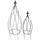 Buri Rankhilfe Obelisk 2er-Set 60 x 30 cm Antik Grau/Antik Grün