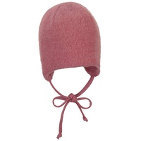 Sterntaler® Schlupfmütze Mütze (1-St., Wintermütze für Kinder mit Bindeband und angeschnittenen Ohrenklappen) Baby Beanie Mütze aus weicher Merinowolle unifarben rosa 45