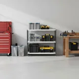 Proregal Schraubregal PANDA Small HxBxT 100x100x50cm | 3 Fachböden | Fachlast 100kg | Anthrazit-Weiß