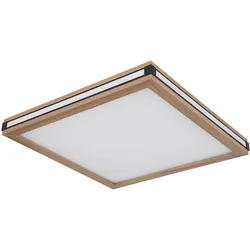 Deckenleuchte Deckenlampe Wohnzimmerlampe LED Holzoptik 3 Lichtmodi 45x45 cm