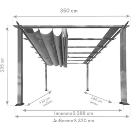 Paragon Florida 3,5 x 3,5 m weiß