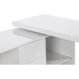 vente-unique Kinderschreibtisch PAVELO MDF 360° drehbar weiß