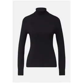 Comma, Longpullover Rollkragenpullover Schwarz 36