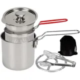 Fritteuse Edelstahl Set - Sleek Compact Modern Küche 7-teilig, Mini 1.2L mit Korb und Deckel für Haushalt, Multipurpose Outdoor Indoor Utility High-Performance