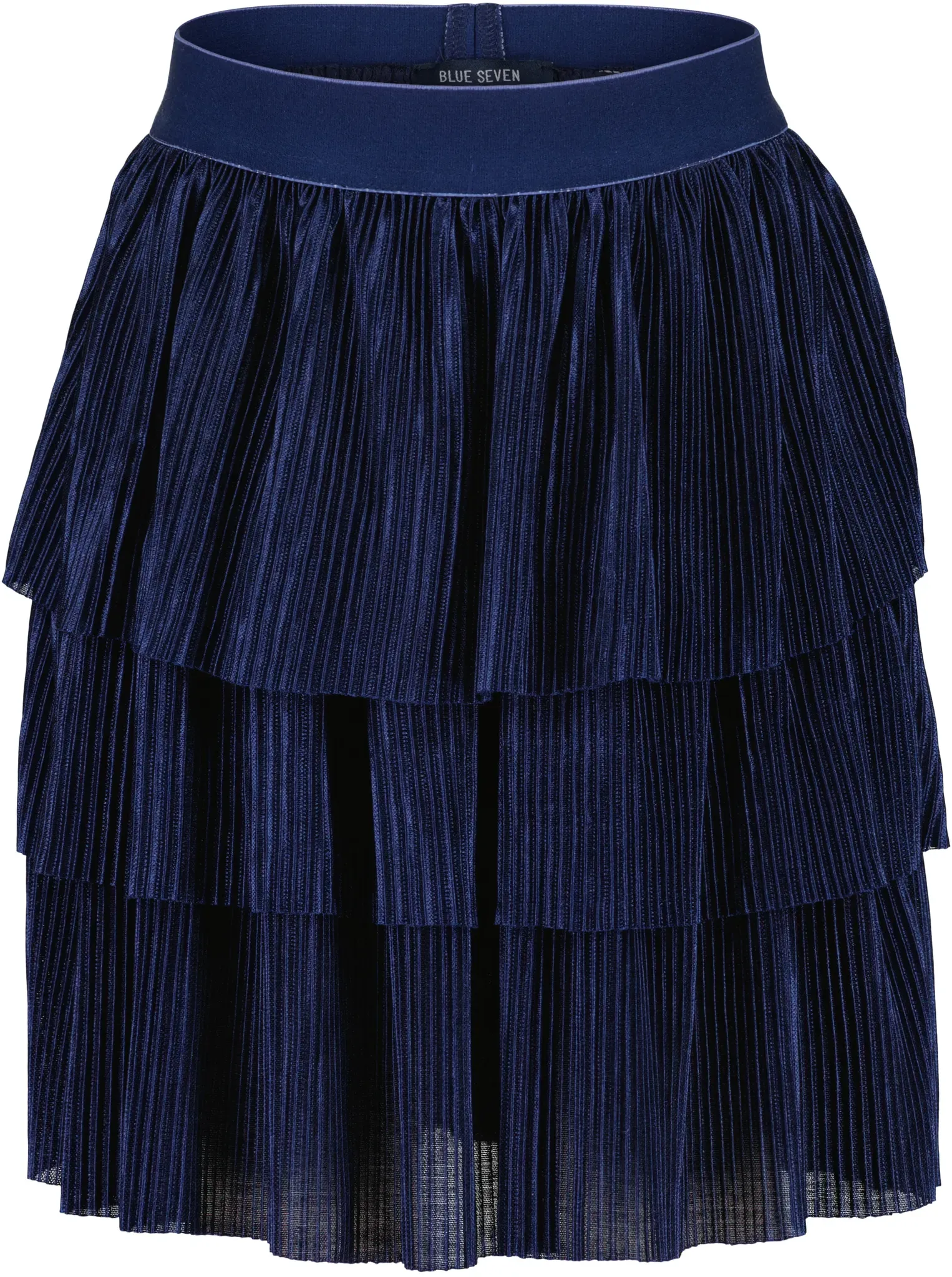 Volantrock BLUE SEVEN, Mädchen, Gr. 110, blau (nachtblau), Jersey, Obermaterial: 100% Polyester, unifarben, regular fit normal, Röcke Volantrock