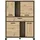 Forte Highboard 120,4 x 161 x 41,5 cm Schwarz
