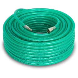 EBERTH Druckluftschlauch 50m, 10x14mm, 3/8" Kupplung, 24 bar, für Kompressor und Druckluftzubehör