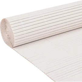 vidaXL Gartenzaun Doppelseitig 110 x 300 cm Weiß/Kunststoff