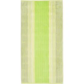 CAWÖ Noblesse Cashmere Streifen 1056 Handtuch 50 x 100 cm kiwi