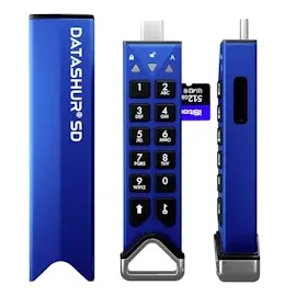 Istorage IS-FL-DSD-256-SP Externer Speicherkartenleser Blau IS-FL-DSD-256-SP USB-C® 3.2