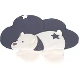 Sterntaler 9102210 Krabbeldecke Motiv Wolke mit Eisbär Elia grau
