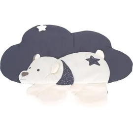 Sterntaler 9102210 Krabbeldecke Motiv Wolke mit Eisbär Elia grau