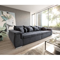 DeLife Navin Graphite 275x116 cm Sofa mit Kissen - Grau