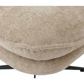 MCW Relaxsessel MCW-P32 Chenille 370 g/m2 70 x 100 x 80 cm Creme mit Hocker