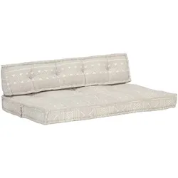 vidaXL Palettensofa-Auflage Hellbraun Stoff Patchwork