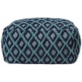 Homescapes Pouf Tula mit 3d-rautenmuster 55x30 cm, Wohnzimmer, Hocker, Poufs