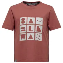 Salewa Graphic Kurzarm-t-shirt - Etruscan Red - 7-8 Jahre