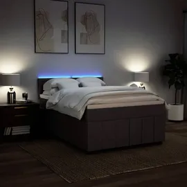 vidaXL Boxspringbett 140 x 200 cm Dunkelbraun