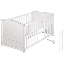 roba Babybett Weiß, Textil, Tiere, 70x140 cm Babymöbel, Babybetten, Beistellbetten