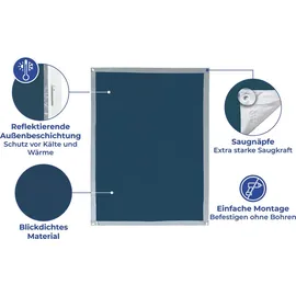 Wenko Fenster-Sonnenschutz in Blau - (L)92 x (B)59 cm,