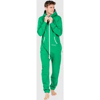 Moniz Jumpsuit MONIZ, Damen, Gr. XXL, EURO-Größen, grün (grün, weiß), 80% Baumwolle, 20% Polyester, Overalls Jumpsuit, mit kuscheligem Komfort