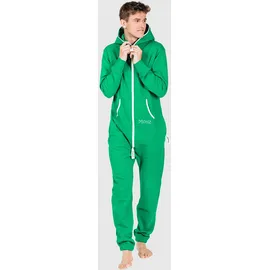 Moniz Jumpsuit MONIZ, Damen, Gr. XXL, EURO-Größen, grün (grün, weiß), 80% Baumwolle, 20% Polyester, Overalls Jumpsuit, mit kuscheligem Komfort