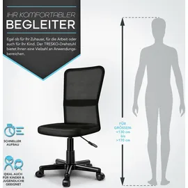 TRESKO Drehstuhl Schwarz