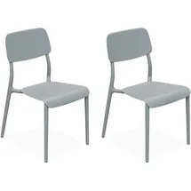 konsimo® KONSIMO Gartenstuhl GALIO 47,5 x 55,5 x 84 cm grau 2 St.